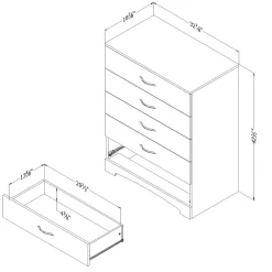 Step One 5-Drawer Chest - Gray Oak