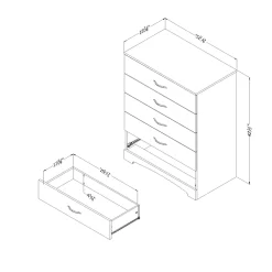 Step One 5-Drawer Chest - Pure Black