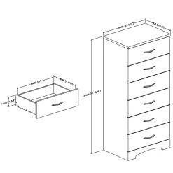 Step One 6-drawer lingerie chest - Pure Black