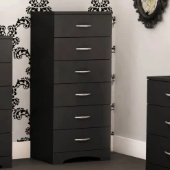 Step One 6-drawer lingerie chest - Pure Black