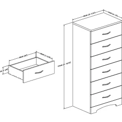 Step One 6-drawer lingerie chest - Pure White