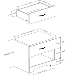 Step One 1-Drawer Nightstand - Pure Black
