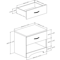 Step One 1-Drawer Nightstand - Pure White