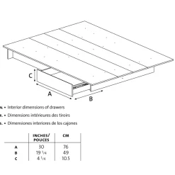 Step One Queen / Double Platform Bed - Pure White