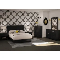Step One Queen Platform Bed - Pure Black