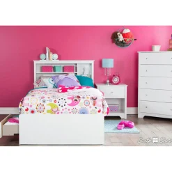 Step One Twin Mates Bed with 3 Drawers - White