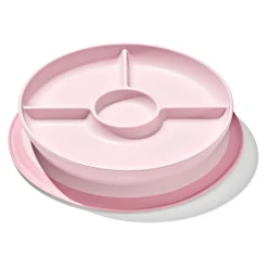 Stick & Stay Suction Divided Plate - Blossom