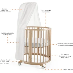 Stokke® Sleepi™ Mini​ Crib Bundle with Mattress​ V3 - Natural