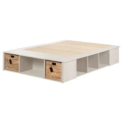 Storage Bed with Baskets - Avilla Winter Oak