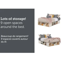 Storage Bed with Baskets - Avilla Winter Oak