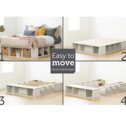 Storage Bed with Baskets - Avilla Winter Oak