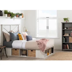 Storage Bed with Baskets - Avilla Winter Oak