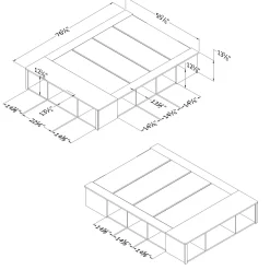 Storage Bed with Baskets - Avilla Winter Oak