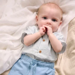 Stripe Woven Romper 6-24m