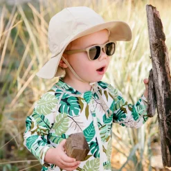 Striped Cotton UV Hat 2-5y