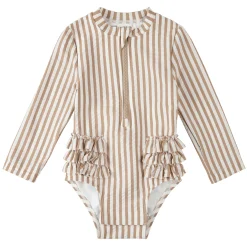 Striped Long Sleeve UV Swimsuit 0-24m
