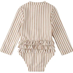 Striped Long Sleeve UV Swimsuit 2-6y