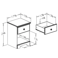 Summer Breeze 1-Drawer Nightstand - Blueberry