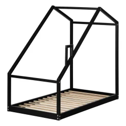 Sweedi - House Bed with Chimney for Baby - Black