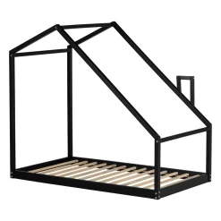Sweedi - House Bed with Chimney for Baby - Black