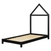 Sweedi Bed with House Bed Frame Headboard - Matte Black