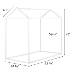 Sweedi House Bed for Twin Bed - White