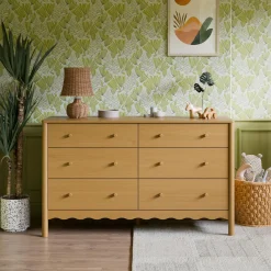 Swell 6-Drawer Assembled Dresser - Honey