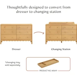 Swell 6-Drawer Assembled Dresser - Honey
