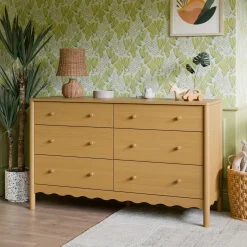 Swell 6-Drawer Assembled Dresser - Honey