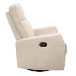 Swivel Reclining Rocking Chair - Beige Tweed