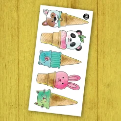 Tattoos Pico- Animal Ice Cream Cones