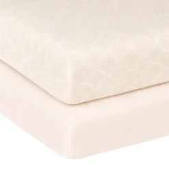 Taupe-2pk Percal Crib Sheet
