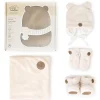 Teddy bear gift box for baby (4 accessories) - Cream 0-6M