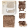 Teddy bear gift box for baby (4 accessories) - Moka 0-6M