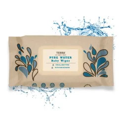 Terra Baby Wipes NZ Water - 70-Pack