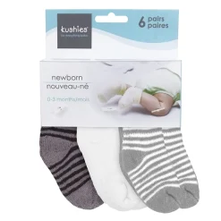 Terry Socks (6) Newborn - Black