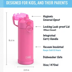 Thermos Bottle 470ml - Neon Pink