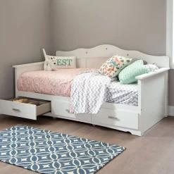 Tiara Twin Daybed with Storage - Pure White