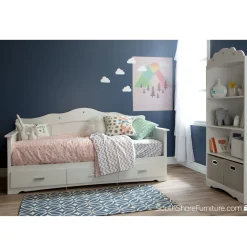 Tiara Twin Daybed with Storage - Pure White
