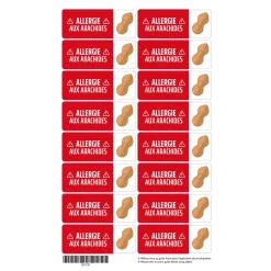Étiquettes allergie - Arachides