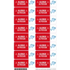 Étiquettes allergie - Poisson