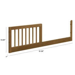 toddler bed conversion walnut