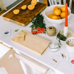 Toddler Safe Wooden Knife and Cutting Board Set