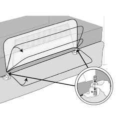 Toddler Safety Bed Rail - Grey
