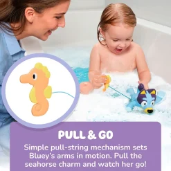 Toomies Swimming Bluey Bath Toy with Seahorse