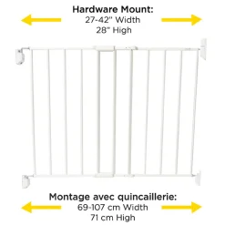 Top of Stairs Expanding Metal Gate - White