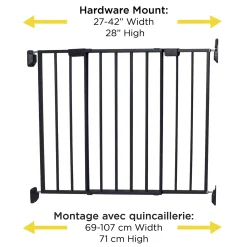 Top of Stairs Expanding Metal Gate - Black