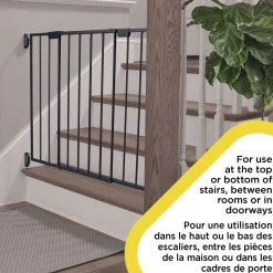 Top of Stairs Expanding Metal Gate - Black