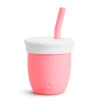 Training Silicone Cup with straw 4oz - Coral