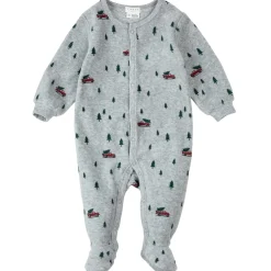 Trees Velour Pajamas 0-12m